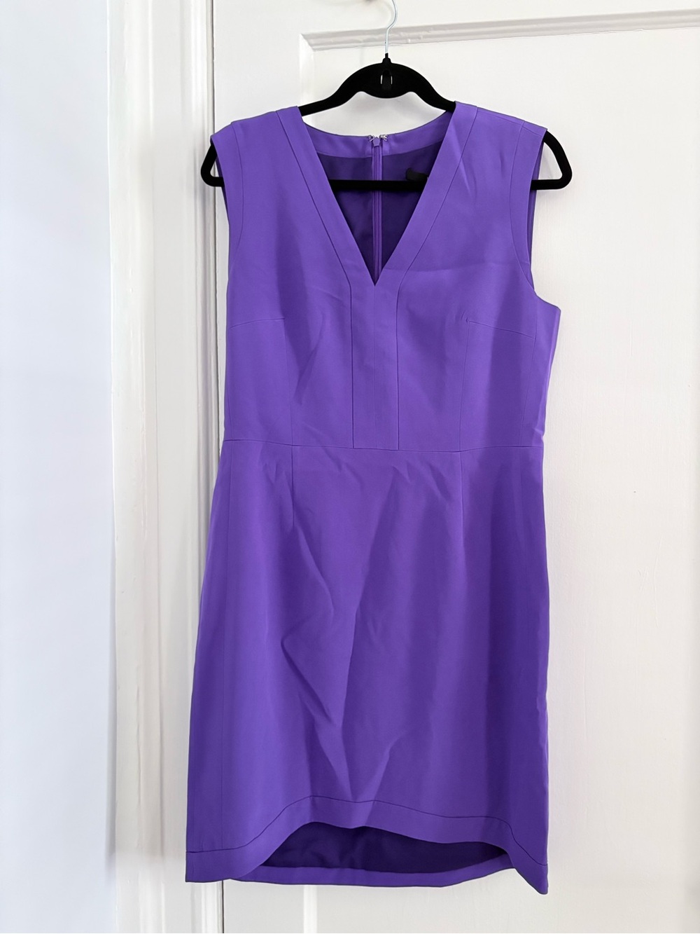 NWT Tibi New York Vibrant Purple Deep V-Neck Curved High-Low Dress 10